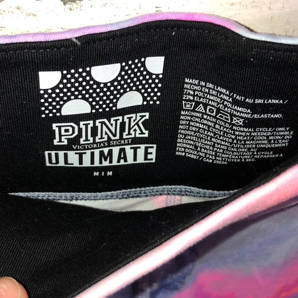 Victoria's Secret Pink Pastel Watercolor Leggings limited edition rare medium - Picture 5 of 7